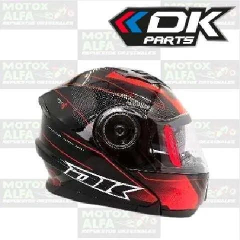 CASCO ABATIBLE JH901 NEGRO ROJO BRILLO TM DK TAIWAN 050030213