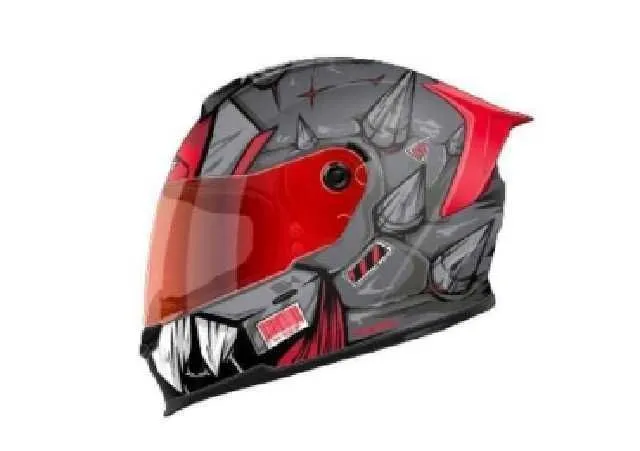 CASCO AERODINAMICO 502 GRIS ROJO TL SP ELDYMON GR.OS.M RJ  DOBLE VISOR SHAFT (167702) CASSHA00337-L