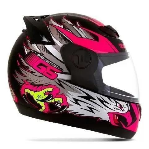 CASCO AERODINAMICO TM PROTORK 788 FUCSIA NEGRO