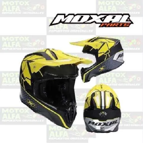 CASCO MX DERBY FULLGAS NEGRO AMARILLO NEON MATE TM MOXAL 03.003.0157