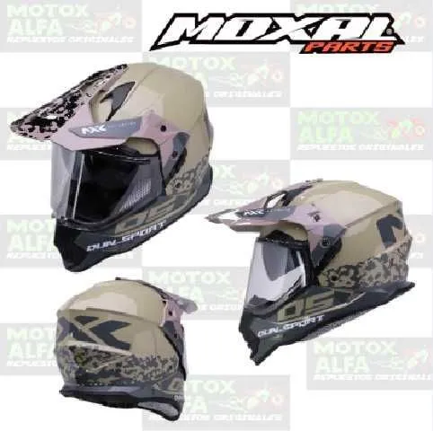 CASCO MX DUAL SPORT CAFE ARENA BRILLANTE TL MOXAL 03.031.0070