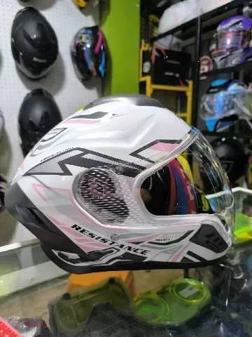 CASCO 905 ROSA BLANCO RAYO TM RV