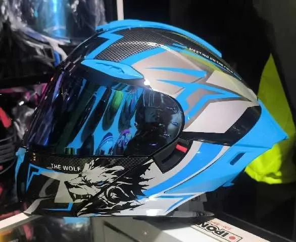 CASCO ABATIBLE 911 LV AZUL RAYO TM  ARV 