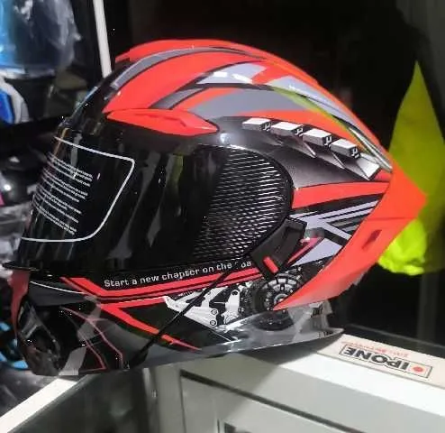 CASCO ABATIBLE 911 LV ROJO PLANO TXL  ARV 