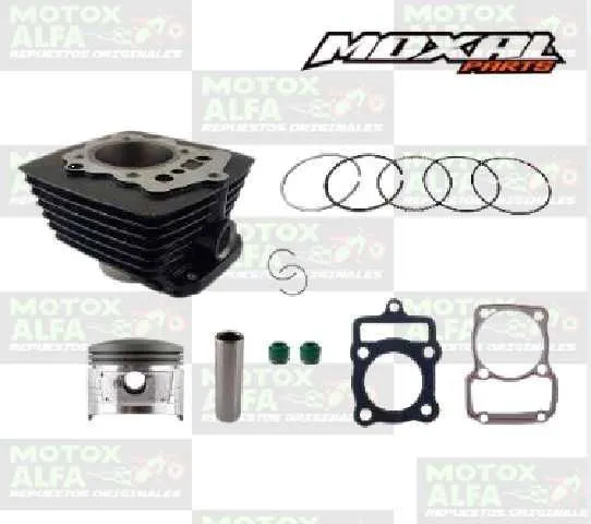 KIT CILINDRO CG200 196CC 63.5MM P15 NEGRO OVALADO MOXAL 06.050.0015