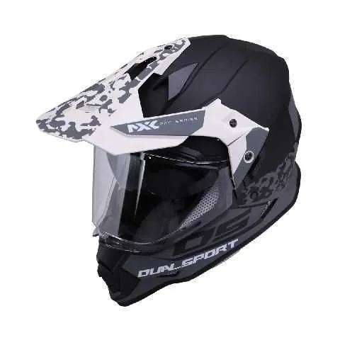 CASCO MX DUAL SPORT GRIS NEGRO MATE TM 03.031.0049