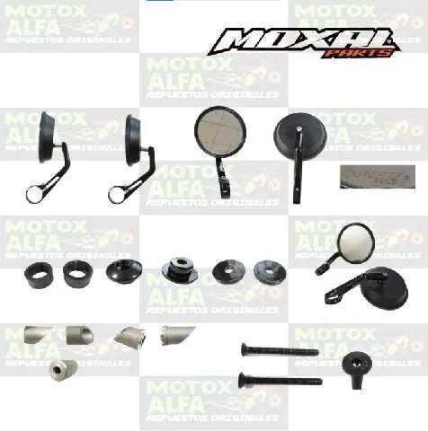 ESPEJO TOPE TIMON CAFERACER NEGRO REDONDO MOXAL 01.016.0083